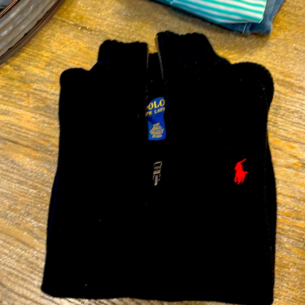 Size 8 100% cotton boys long sleeve half sip sweater